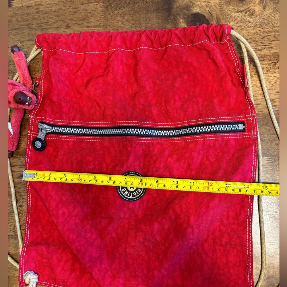 Kipling Red Backpack Downstring - image 6
